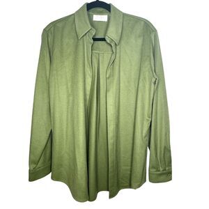 Dana Buchman Cashmere Open Jacket Blazer‎ Women's 6 Green Soft Luxury *HOLES*